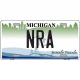 NRA Michigan Novelty License Plate 24" x 12" (LLP)