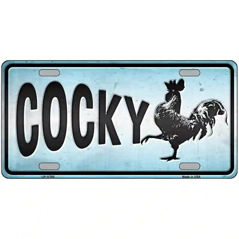 Cocky Chicken Novelty License Plate 24" x 12" (LLP)