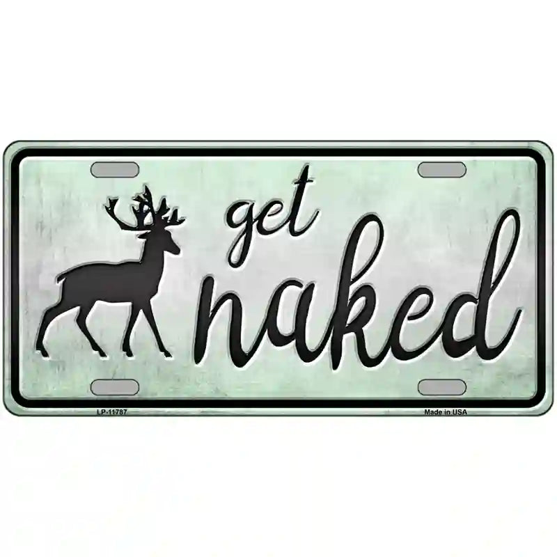 Get Naked Novelty License Plate 24" x 12" (LLP)