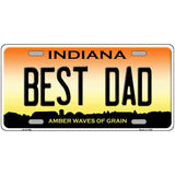 Best Dad Indiana Novelty License Plate 24" x 12" (LLP)