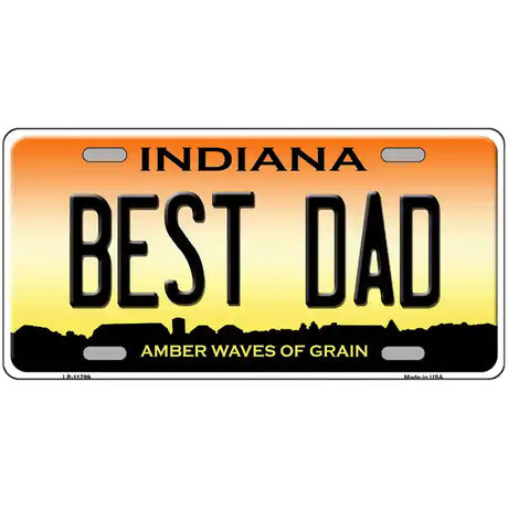 Best Dad Indiana Novelty License Plate 24" x 12" (LLP)