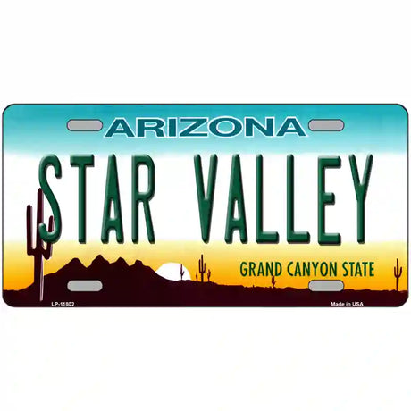 Star Valley Arizona Novelty License Plate 24" x 12" (LLP)