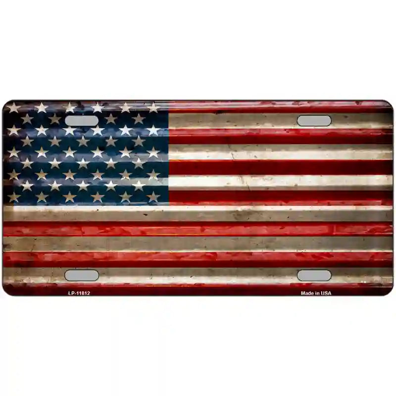 American Flag Novelty License Plate 24" x 12" (LLP)