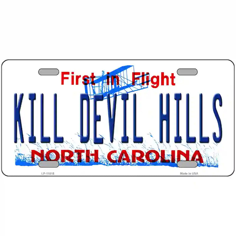 Kill Devil Hills North Carolina Novelty License Plate 24" x 12" (LLP)