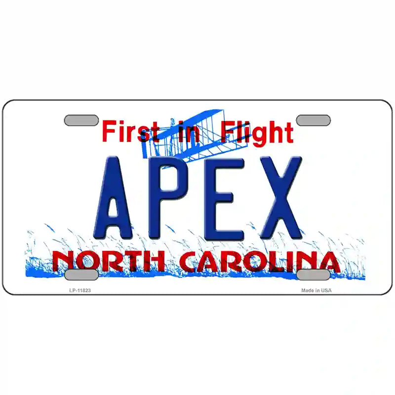 Apex North Carolina Novelty License Plate 24" x 12" (LLP)