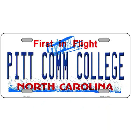 Pitt Comm College North Carolina Novelty License Plate 24" x 12" (LLP)