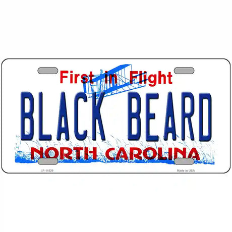 Black Beard North Carolina Novelty License Plate 24" x 12" (LLP)