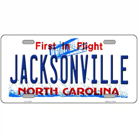 Jacksonville North Carolina Novelty License Plate 24" x 12" (LLP)