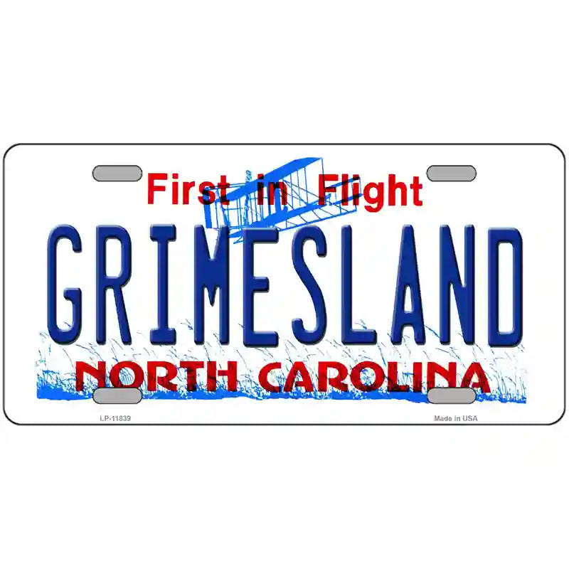 Grimesland North Carolina Novelty License Plate 24" x 12" (LLP)