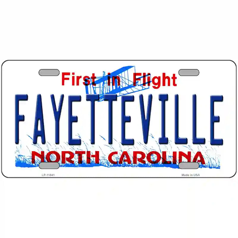 Fayetteville North Carolina Novelty License Plate 24" x 12" (LLP)