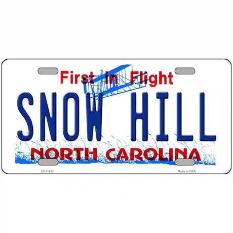 Snow Hill North Carolina Novelty License Plate 24" x 12" (LLP)