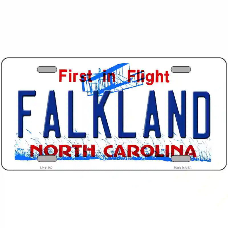 Falkland North Carolina Novelty License Plate 24" x 12" (LLP)