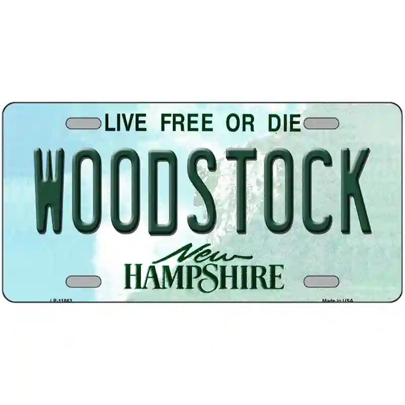 Woodstock New Hampshire Novelty License Plate 24" x 12" (LLP)