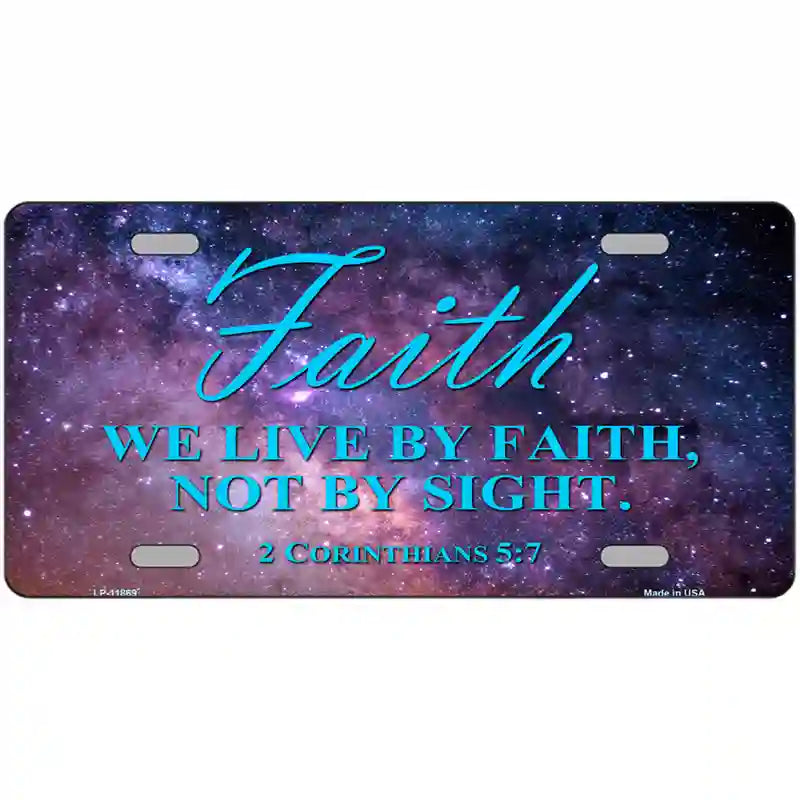 Live By Faith Novelty License Plate 24" x 12" (LLP)