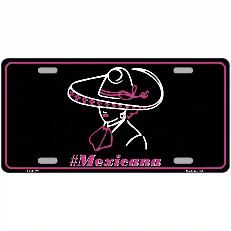 Hashtag Mexicana Novelty License Plate 24" x 12" (LLP)