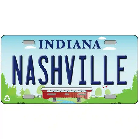 Nashville Indiana Novelty License Plate 24" x 12" (LLP)