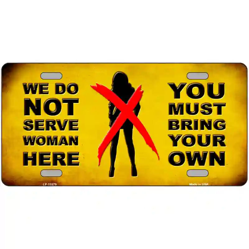 Bring Your Own Novelty Metal License Plate 24" x 12" (LLP)