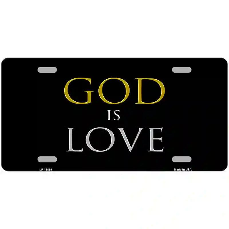 God Is Love Novelty Metal License Plate 24" x 12" (LLP)