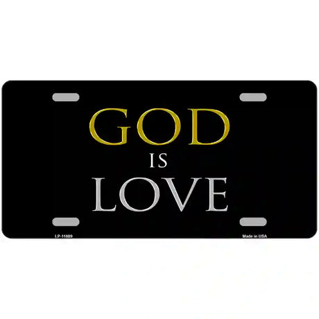 God Is Love Novelty Metal License Plate 24" x 12" (LLP)