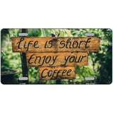 Enjoy Your Coffee Novelty Metal License Plate 24" x 12" (LLP)