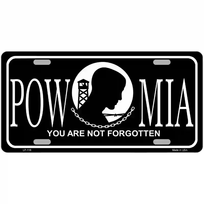 POW-MIA Novelty Metal License 24" x 12" (LLP)