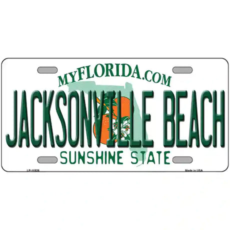 Florida Jacksonville Beach Novelty Metal License Plate 24" x 12" (LLP)