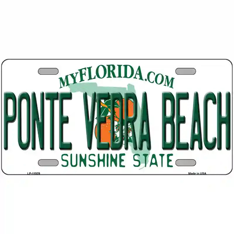 Florida Ponte Vedra Beach Novelty Metal License Plate 24" x 12" (LLP)