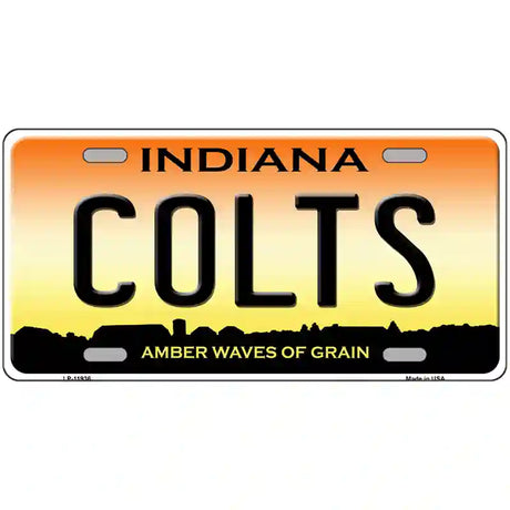 Indiana Colts Novelty Metal License Plate 24" x 12" (LLP)