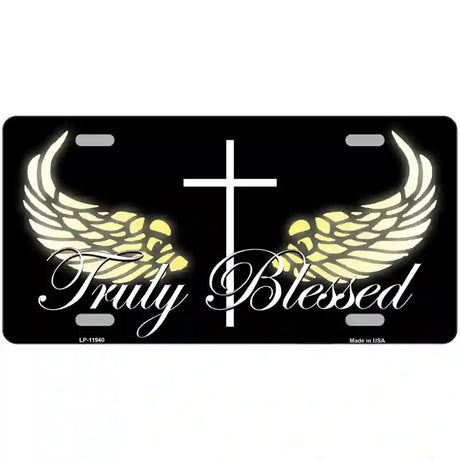 Truly Blessed Novelty Metal License Plate 24" x 12" (LLP)