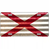 Alabama Corrugated Flag Novelty License Plate 24" x 12" (LLP)