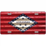 Arkansas Corrugated Flag Novelty License Plate 24" x 12" (LLP)