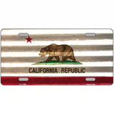 California Corrugated Flag Novelty License Plate 24" x 12" (LLP)