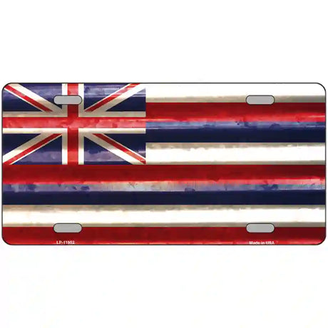 Hawaii Corrugated Flag Novelty License Plate 24" x 12" (LLP)