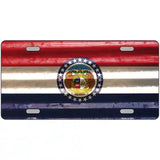 Missouri Corrugated Flag Novelty License Plate 24" x 12" (LLP)