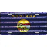 Montana Corrugated Flag Novelty License Plate 24" x 12" (LLP)