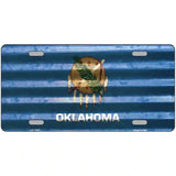 Oklahoma Corrugated Flag Novelty License Plate 24" x 12" (LLP)