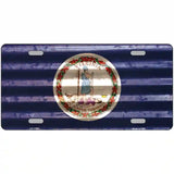 Virginia Corrugated Flag Novelty License Plate 24" x 12" (LLP)