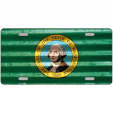 Washington Corrugated Flag Novelty License Plate 24" x 12" (LLP)