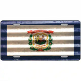 West Virginia Corrugated Flag Novelty License Plate 24" x 12" (LLP)