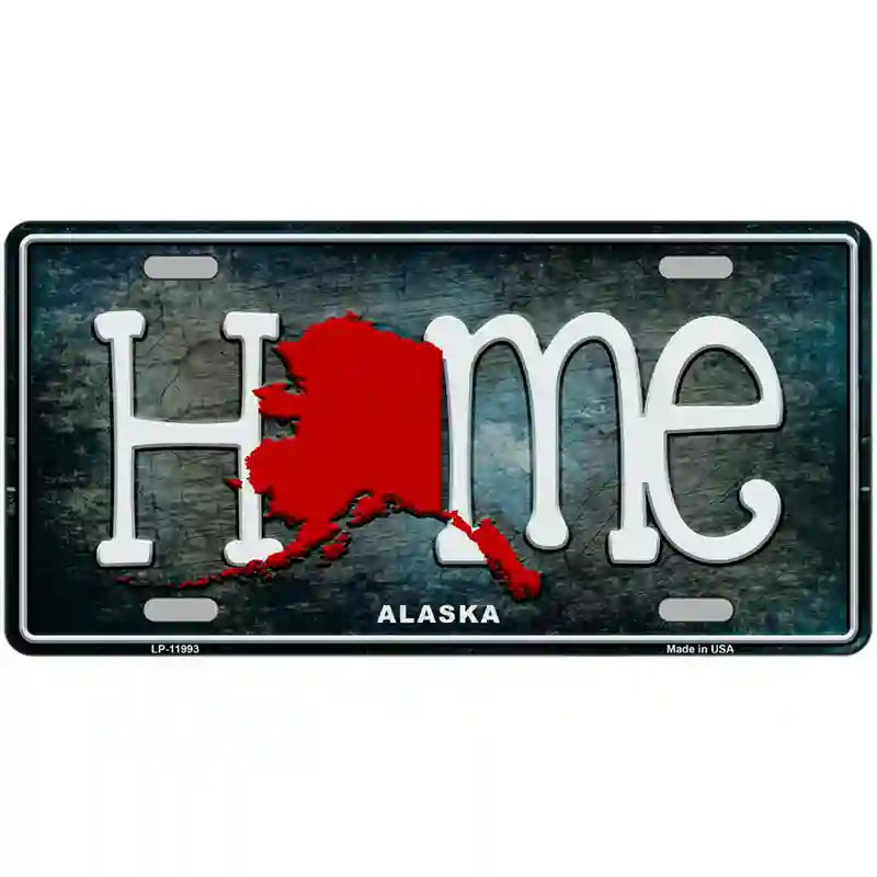 Alaska Home State Outline Novelty License Plate 24" x 12" (LLP)