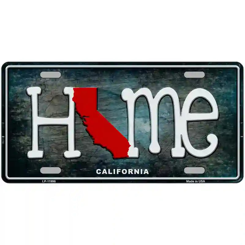 California Home State Outline Novelty License Plate 24" x 12" (LLP)