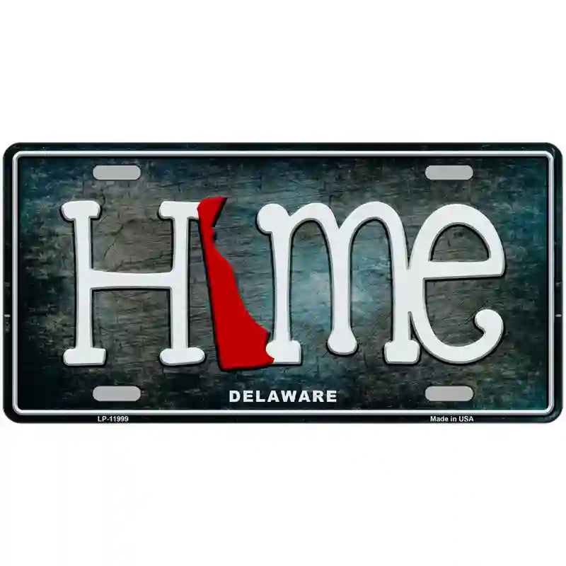 Delaware Home State Outline Novelty License Plate 24" x 12" (LLP)