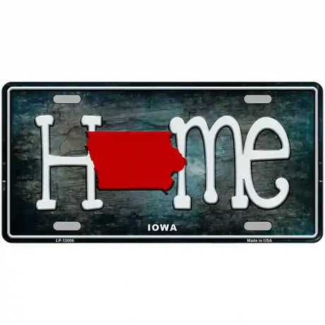 Iowa Home State Outline Novelty License Plate 24" x 12" (LLP)