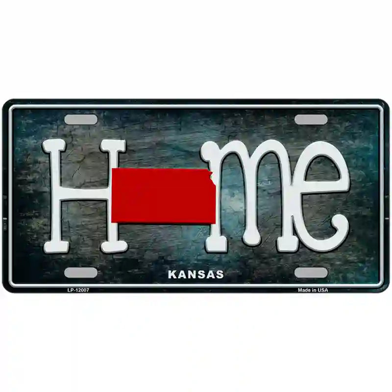 Kansas Home State Outline Novelty License Plate 24" x 12" (LLP)