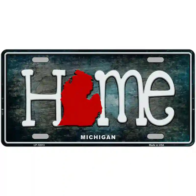 Michigan Home State Outline Novelty License Plate 24" x 12" (LLP)