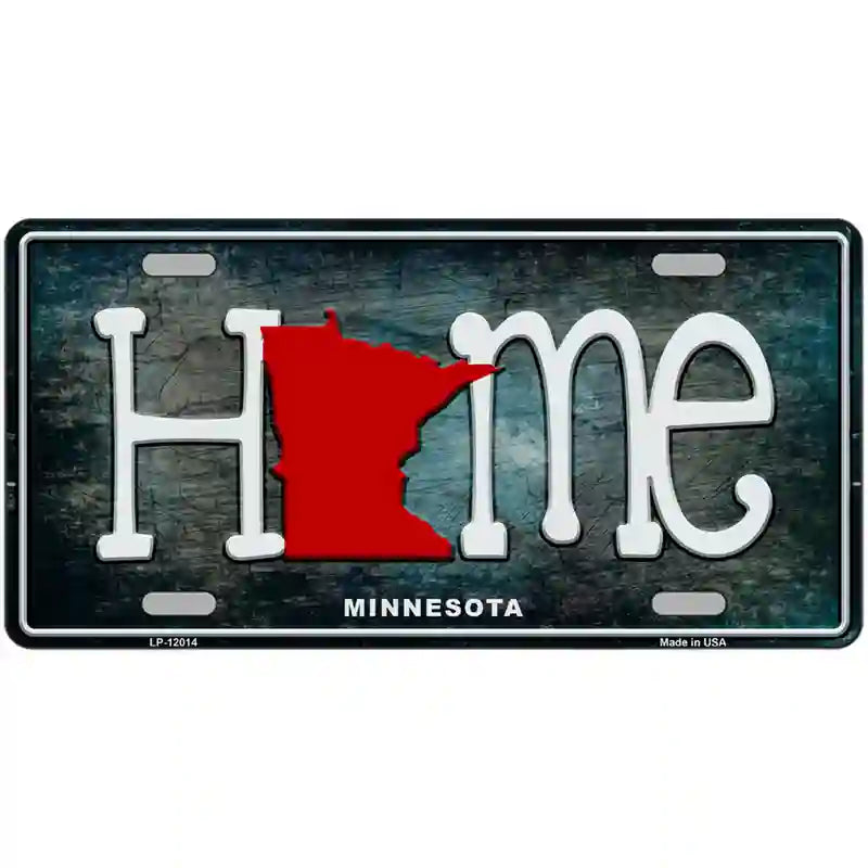 Minnesota Home State Outline Novelty License Plate 24" x 12" (LLP)