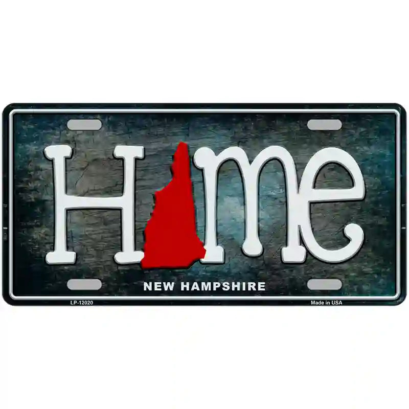 New Hampshire Home State Outline Novelty License Plate 24" x 12" (LLP)