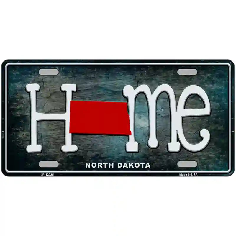 North Dakota Home State Outline Novelty License Plate 24" x 12" (LLP)