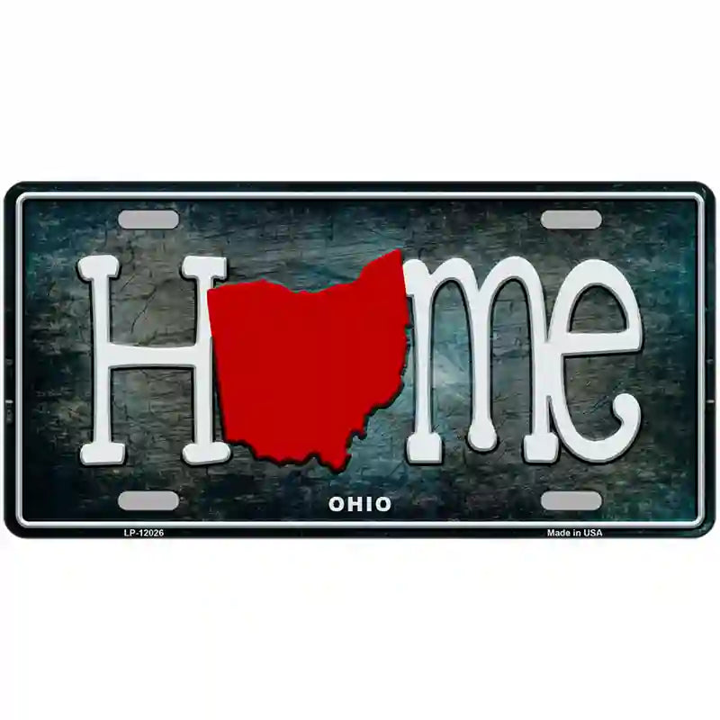 Ohio Home State Outline Novelty License Plate 24" x 12" (LLP)