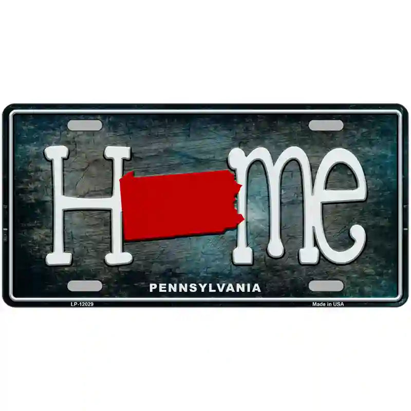 Pennsylvania Home State Outline Novelty License Plate 24" x 12" (LLP)